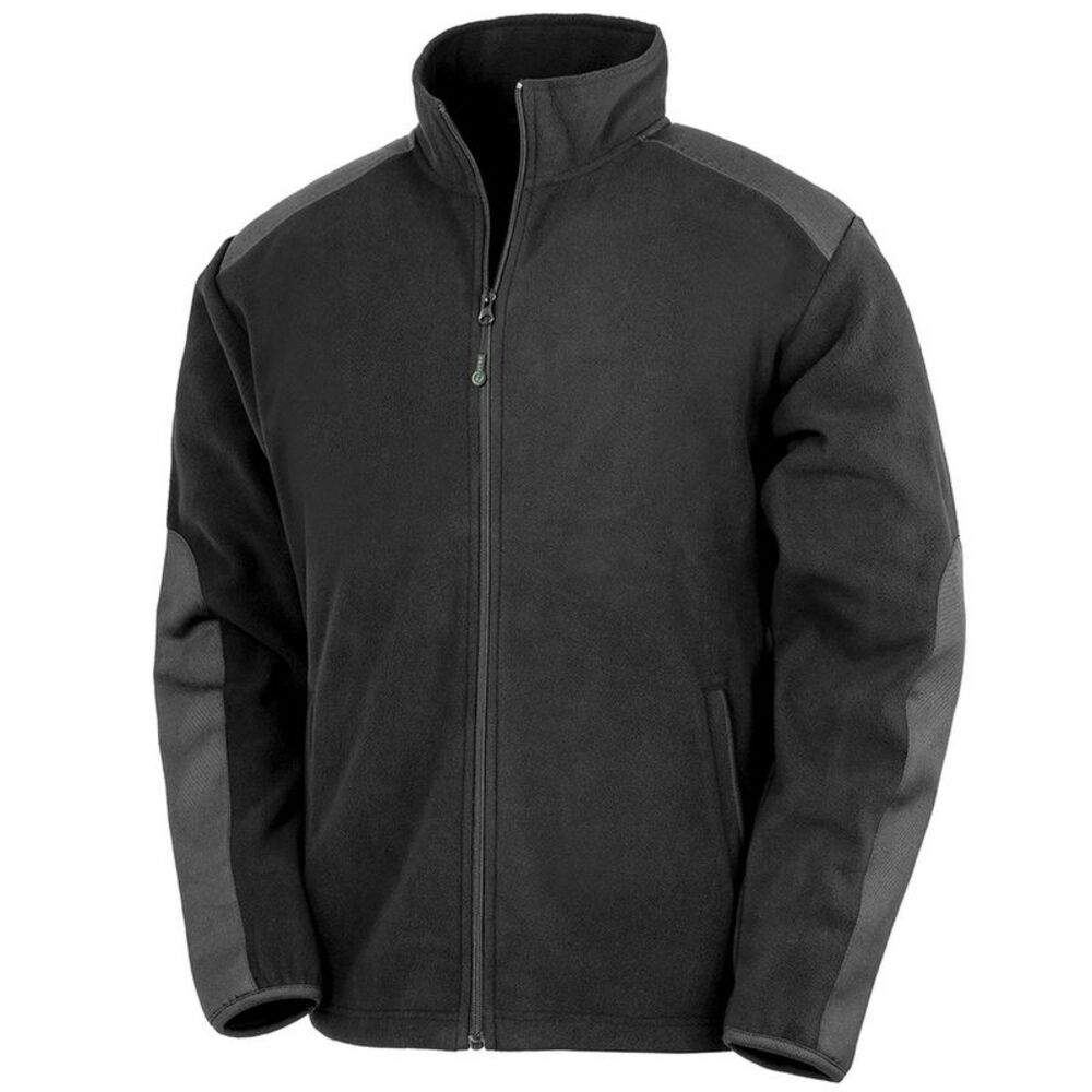 Result Mens Work Guard Heavy Duty Fleece Jacket / Black